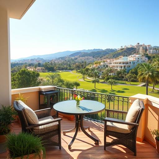 Apartamento con terraza y vistas al golf en Nueva Andaluc&iacute;a